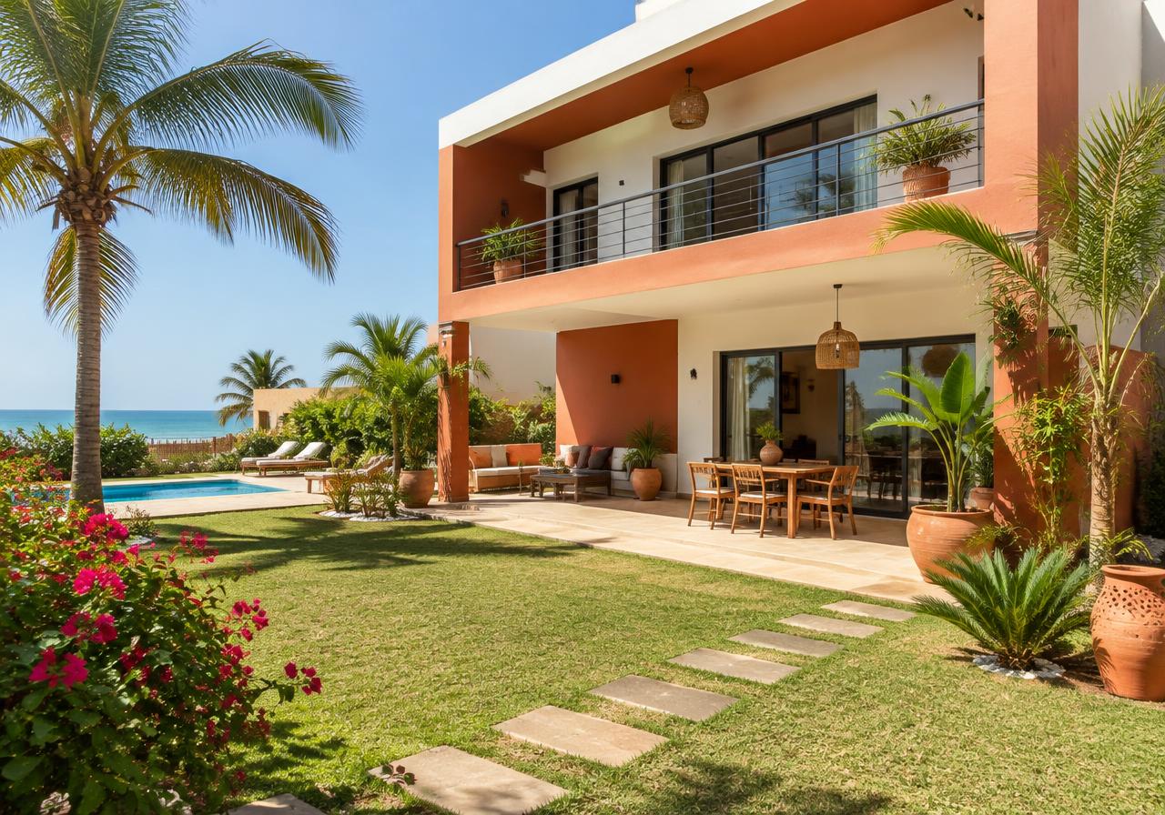 Maison familiale avec jardin près de la plage